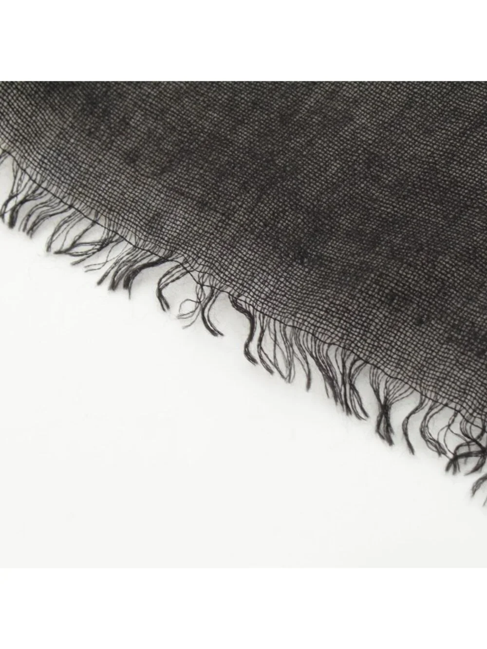 Chanel CC Logo Shawl Black White Scarf